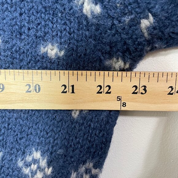 Vintage Abercrombie & Fitch Men's Sweater Fair Isle 100% Wool V-Neck Size L - Picture 6 of 8